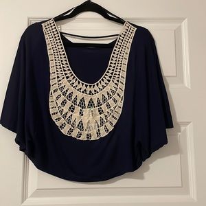 Navy crop top